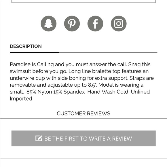 NWT Kingdom and state BIKINI TOP paradise XL - Picture 3 of 6